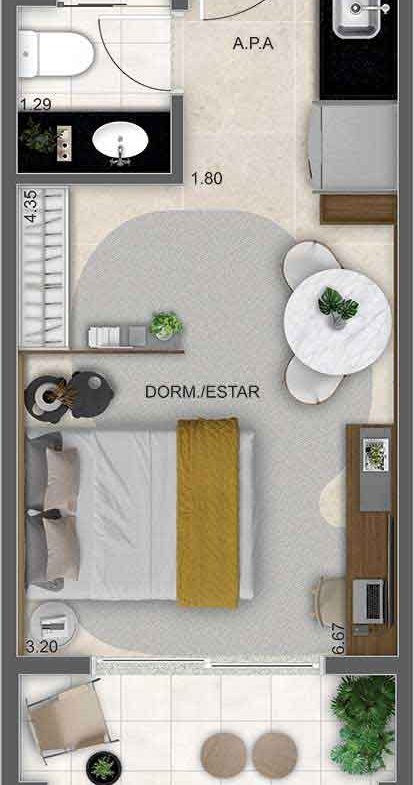 Apartamento Alt Studios Chácara Santo Antônio – EZTEC