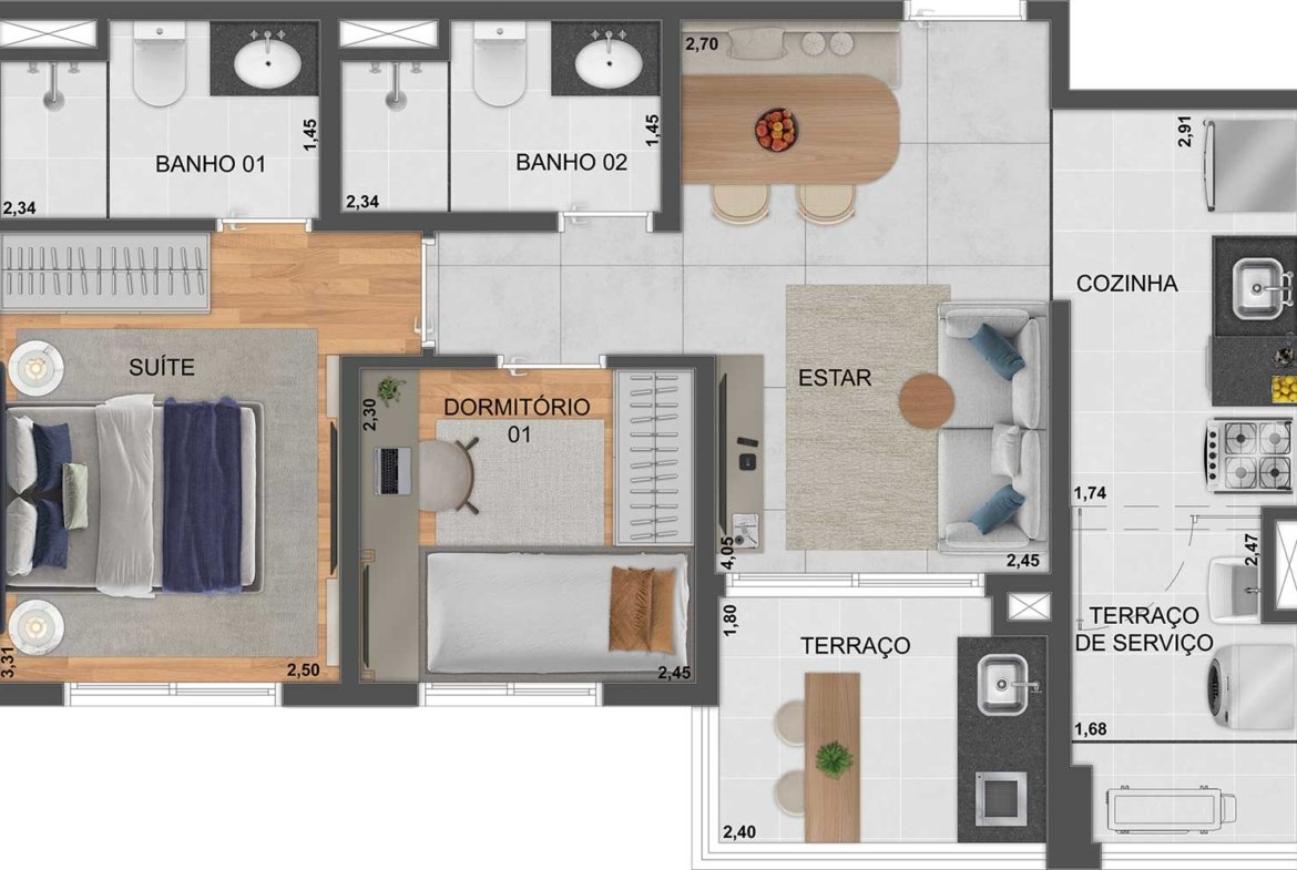 Apartamento Blue Marine Home Resort – EZTEC