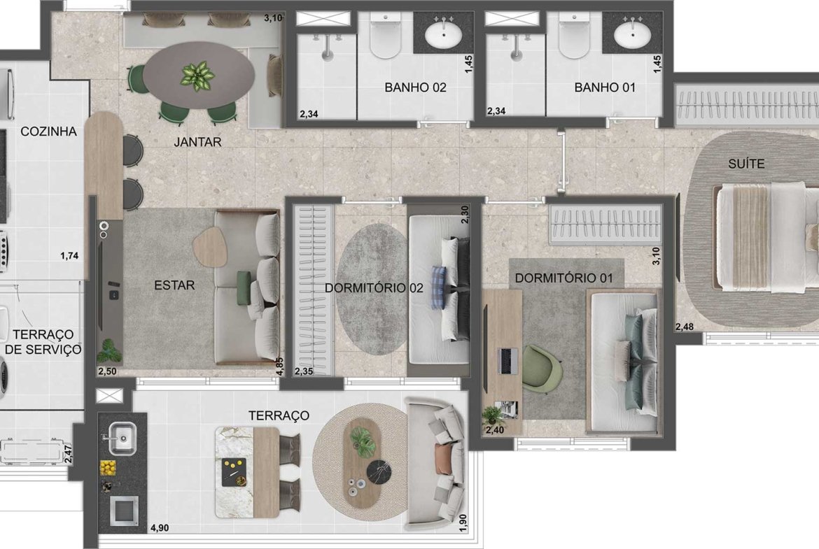 Apartamento Blue Marine Home Resort – EZTEC