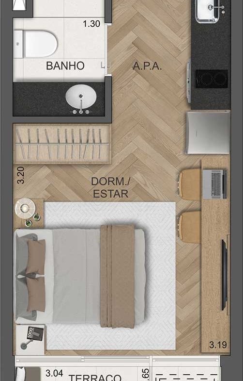 Apartamento Dot. 230 by Triptyque – EZTEC