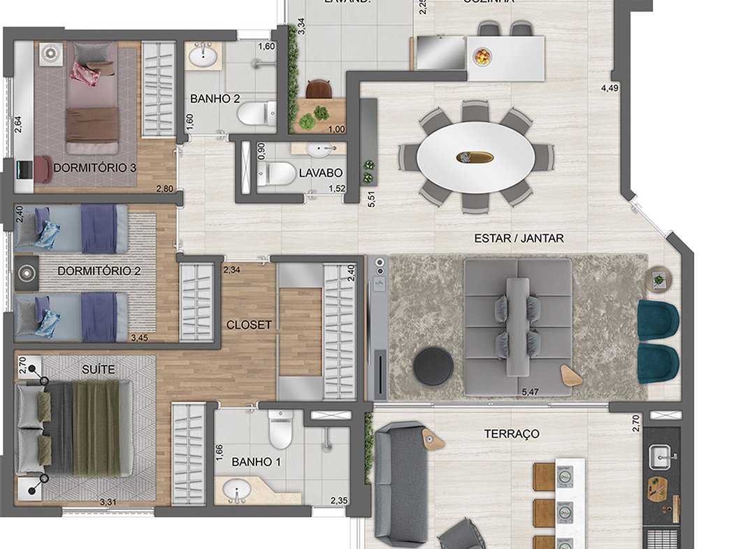 Apartamento Unique Green Emerald – EZTEC