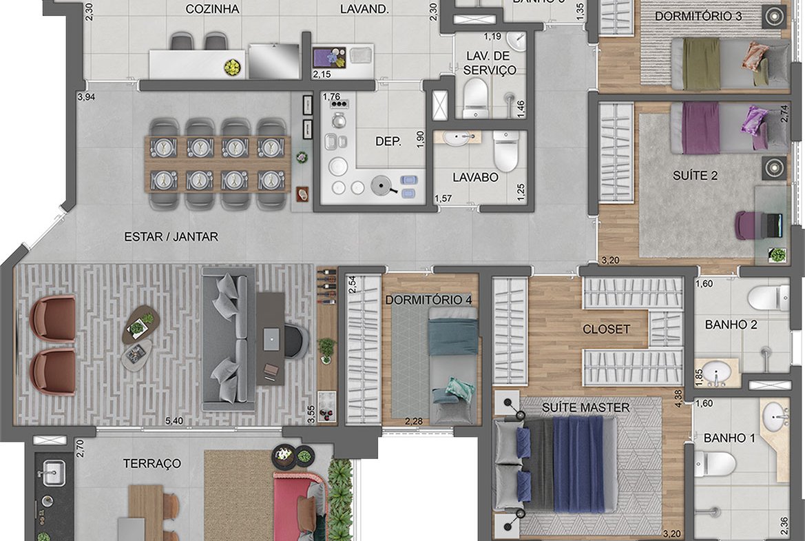 Apartamento Unique Green Emerald – EZTEC