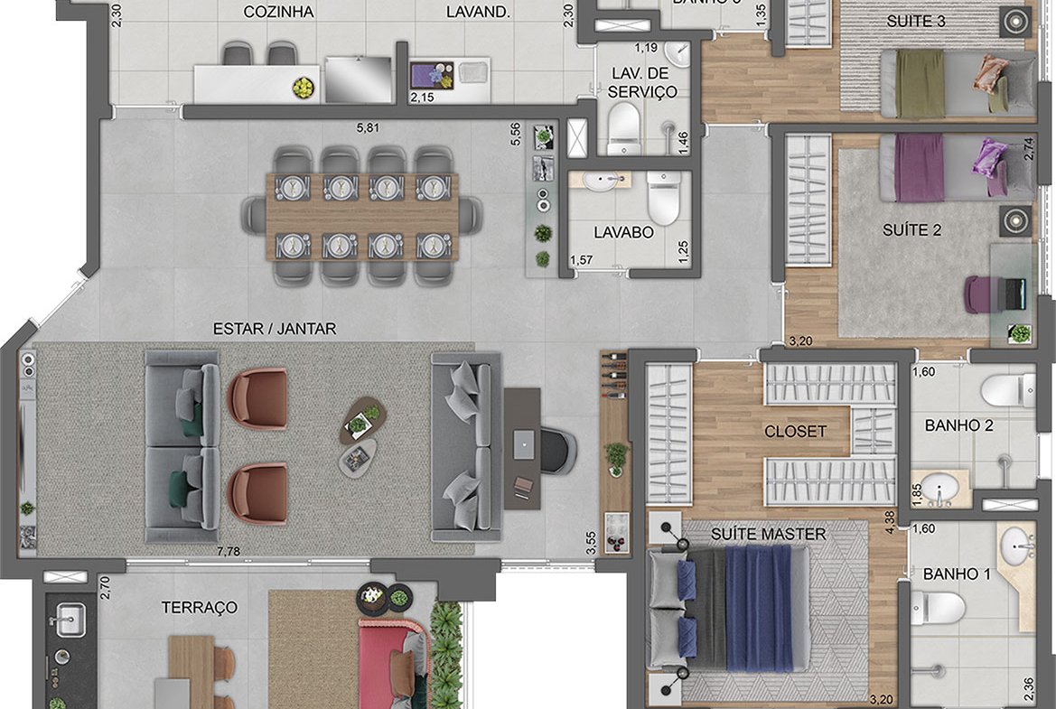 Apartamento Unique Green Emerald – EZTEC