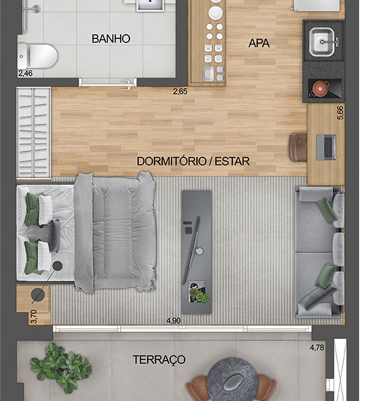 Apartamento EZ by Exalt Ibirapuera – EZTEC