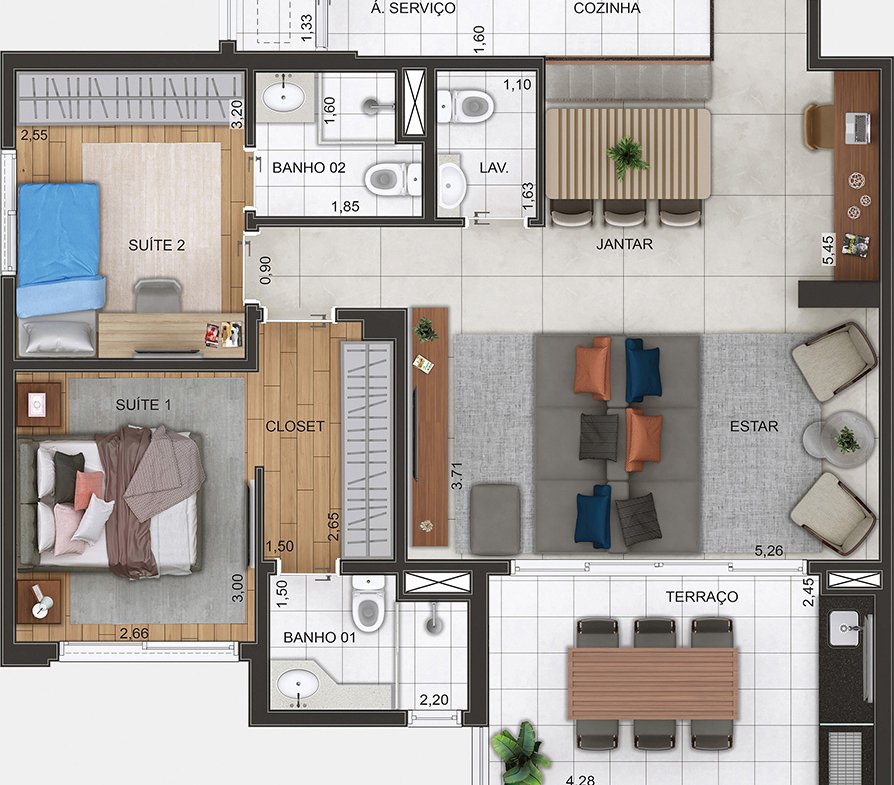 Apartamento Gran Maia Piazza Guarulhos – EZTEC