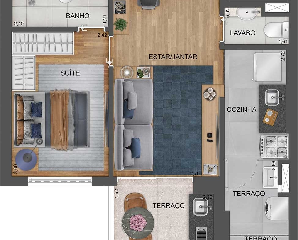 Apartamento Hub Brooklin by Ez – EZTEC