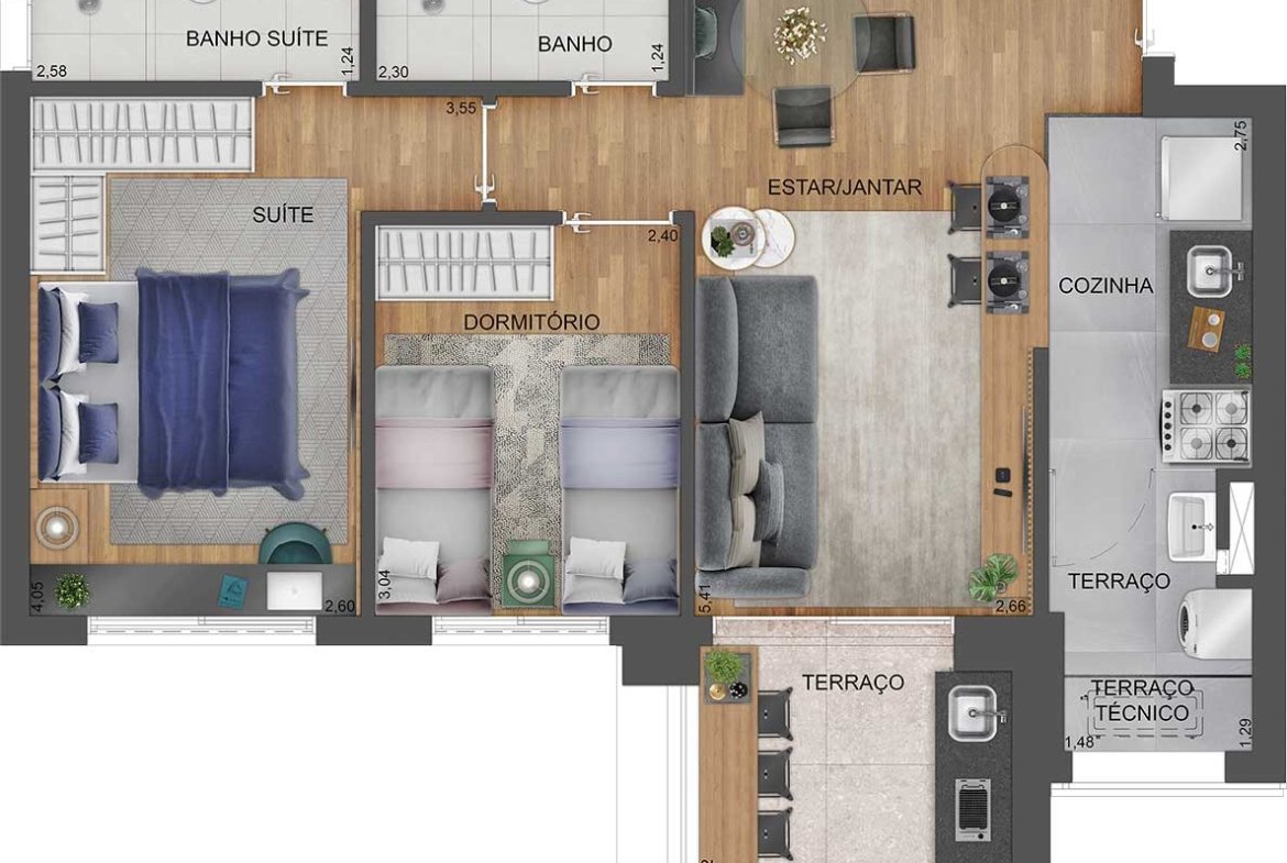 Apartamento Hub Brooklin by Ez – EZTEC