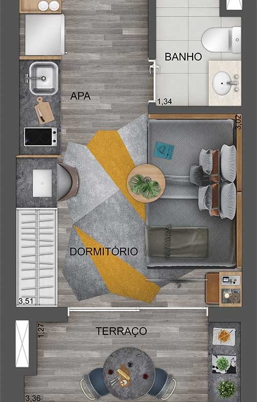 Apartamento Hub Brooklin by Ez – EZTEC