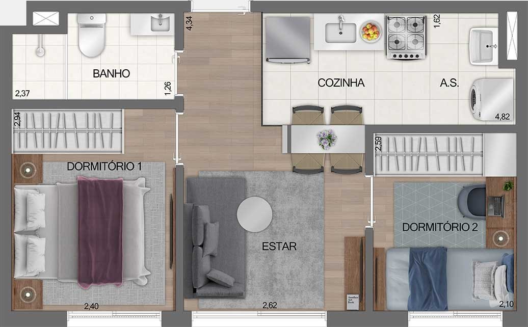 Apartamento Estação José Bonifácio – Fit Casa