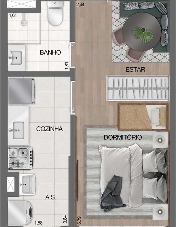 Apartamento Estação José Bonifácio – Fit Casa