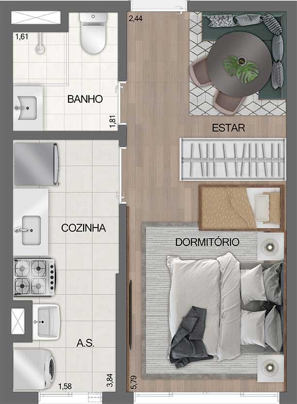Apartamento Estação José Bonifácio – Fit Casa