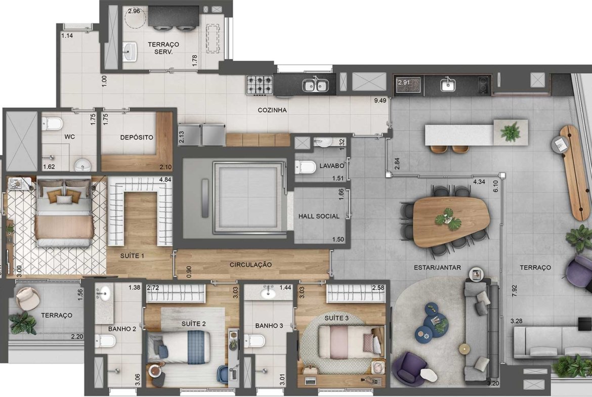 Apartamento Lindenberg Alto das Nações – EZTEC