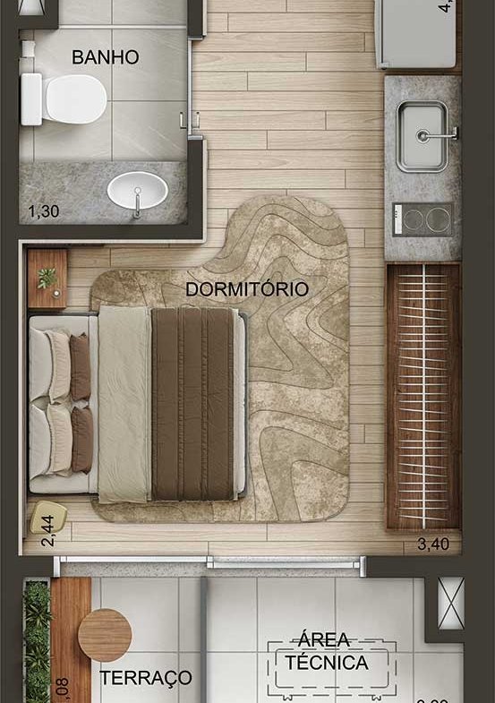 Apartamento Metropolitan by Lindenberg Santo Amaro – EZTEC