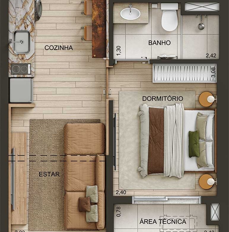 Apartamento Metropolitan by Lindenberg Santo Amaro – EZTEC