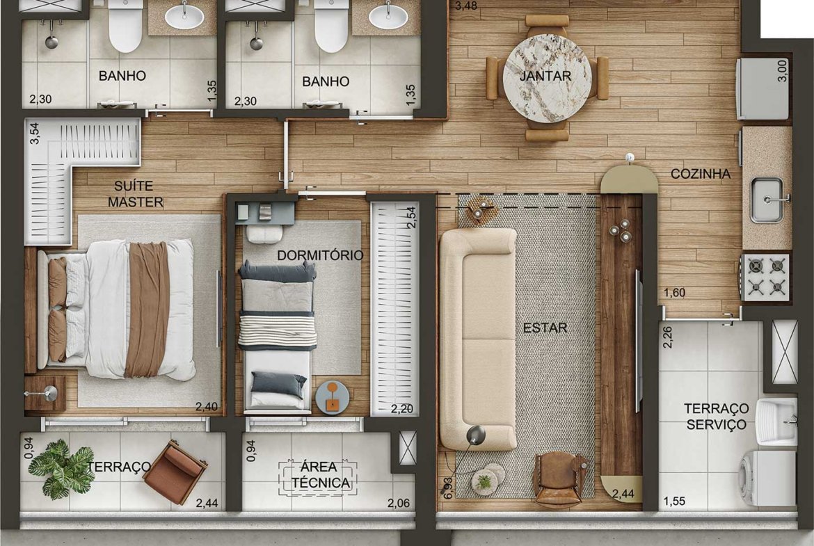 Apartamento Metropolitan by Lindenberg Santo Amaro – EZTEC
