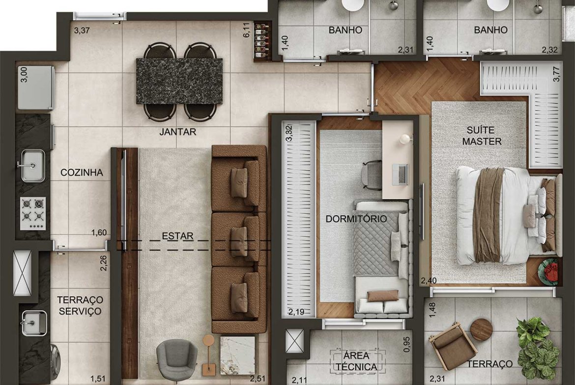 Apartamento Metropolitan by Lindenberg Santo Amaro – EZTEC