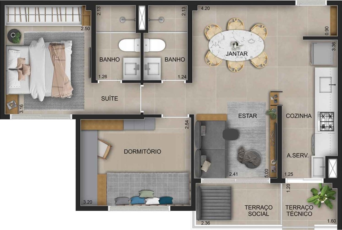 Apartamento Moved Osasco Residence – EZTEC