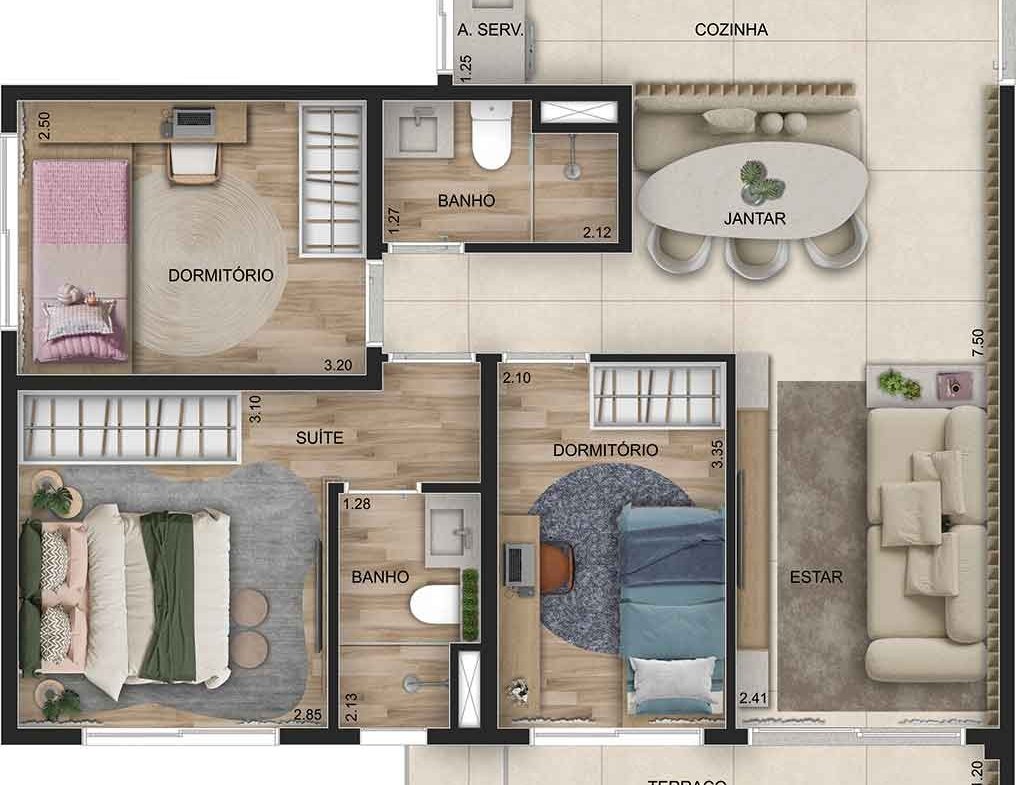 Apartamento Moved Osasco Residence – EZTEC