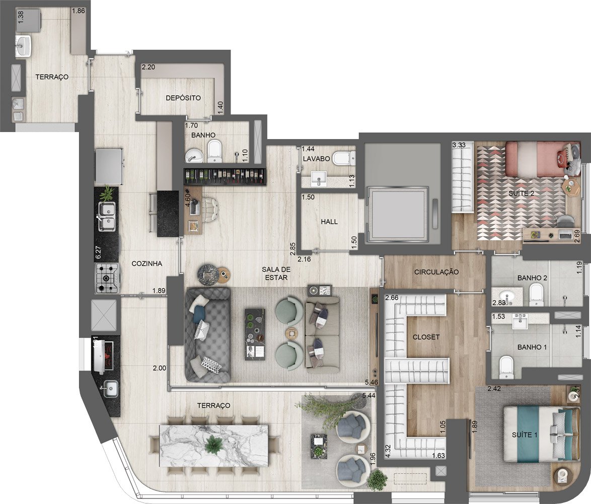 planta-opcao-134m-big EZ Parque da Cidade Chácara Santo Antônio – EZETEC