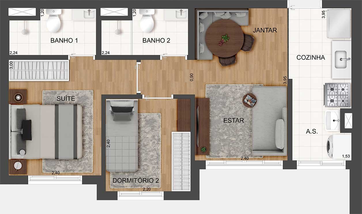 Apartamento Rio Bonito Guarapiranga – FIT CASA