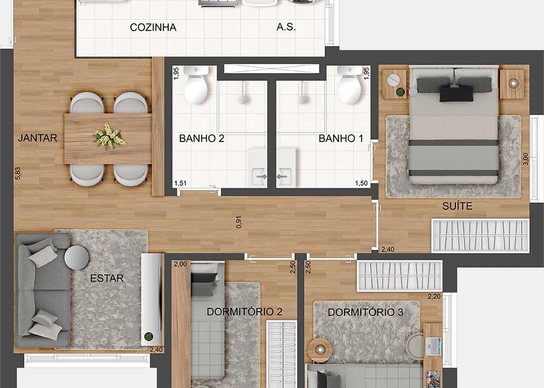 Apartamento Rio Bonito Guarapiranga – FIT CASA