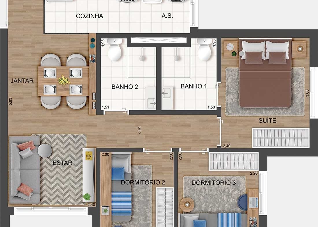 Apartamento Rio Bonito Guarapiranga – FIT CASA
