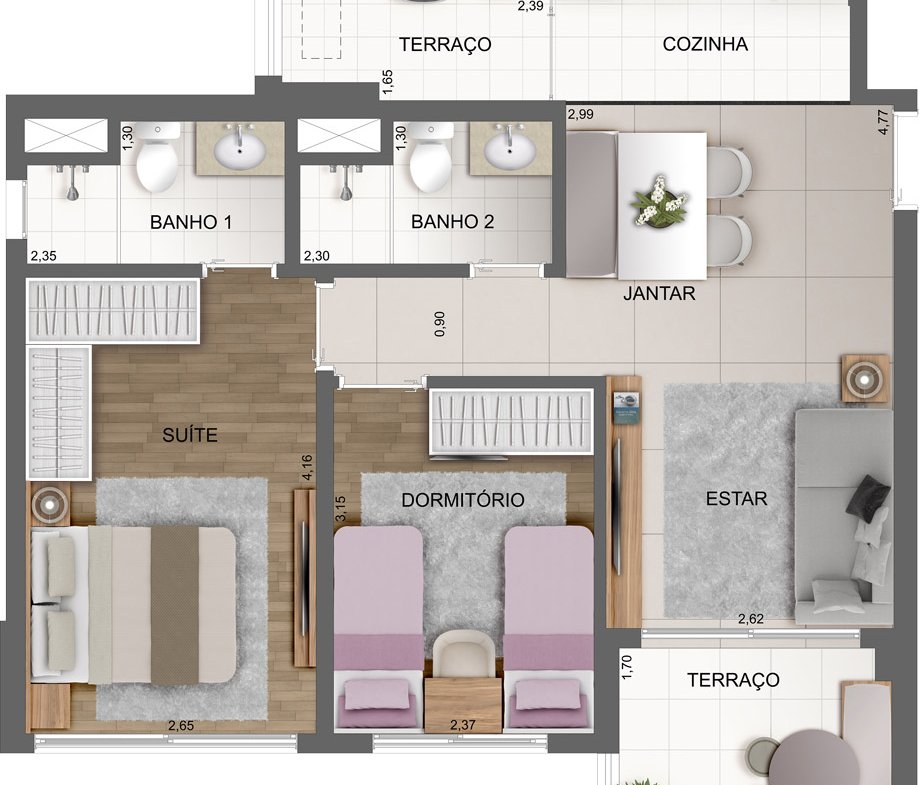 Apartamento Sky House Chácara Santo Antônio – EZTEC