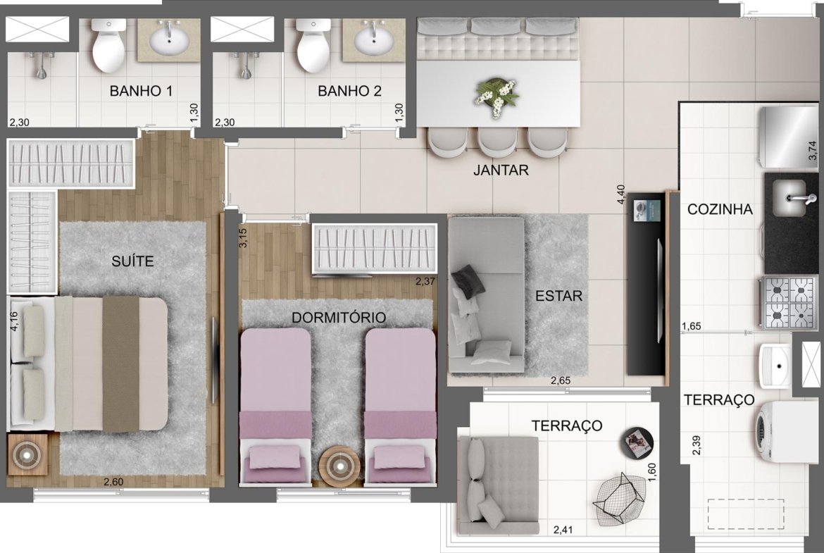 Apartamento Sky House Chácara Santo Antônio – EZTEC