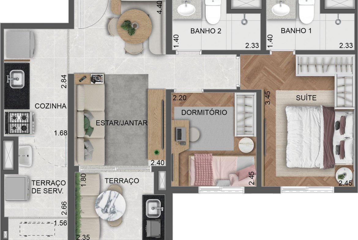 Apartamento Villares Parada Inglesa – EZTEC
