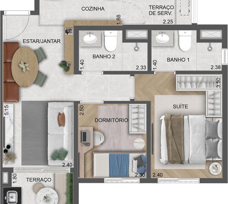 Apartamento Villares Parada Inglesa – EZTEC