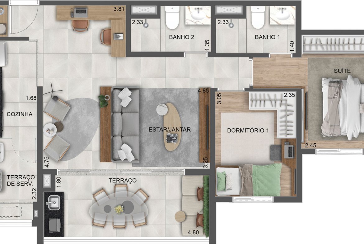 Apartamento Villares Parada Inglesa – EZTEC