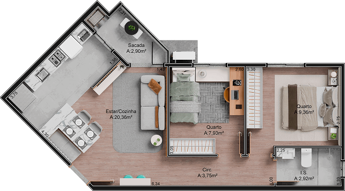 Apartamento Torres Douro Residencial Maringá (PR) – DESIGN