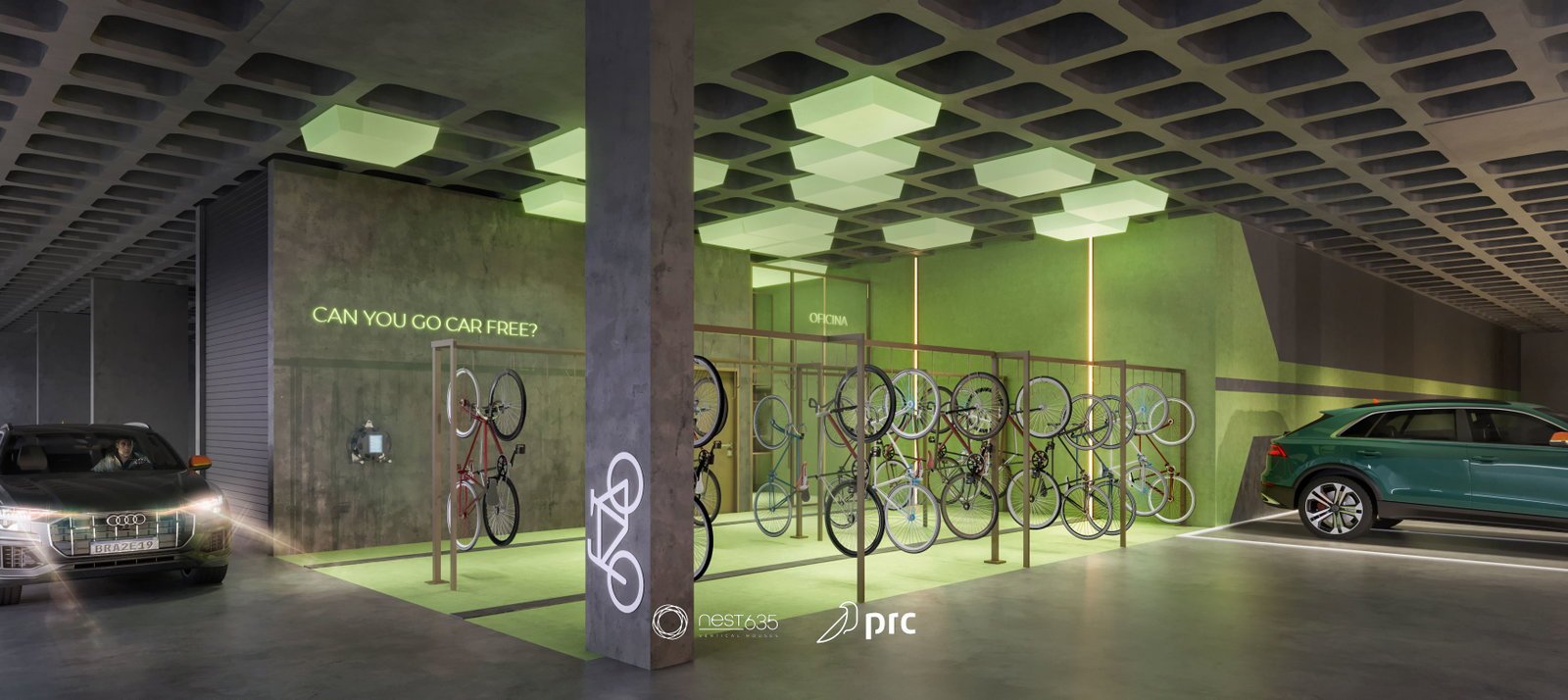 prc-aruna-nest-365-bicicletario-01 Apartamento Nest 635 Vertical Houses Maringá (PR) – PRC