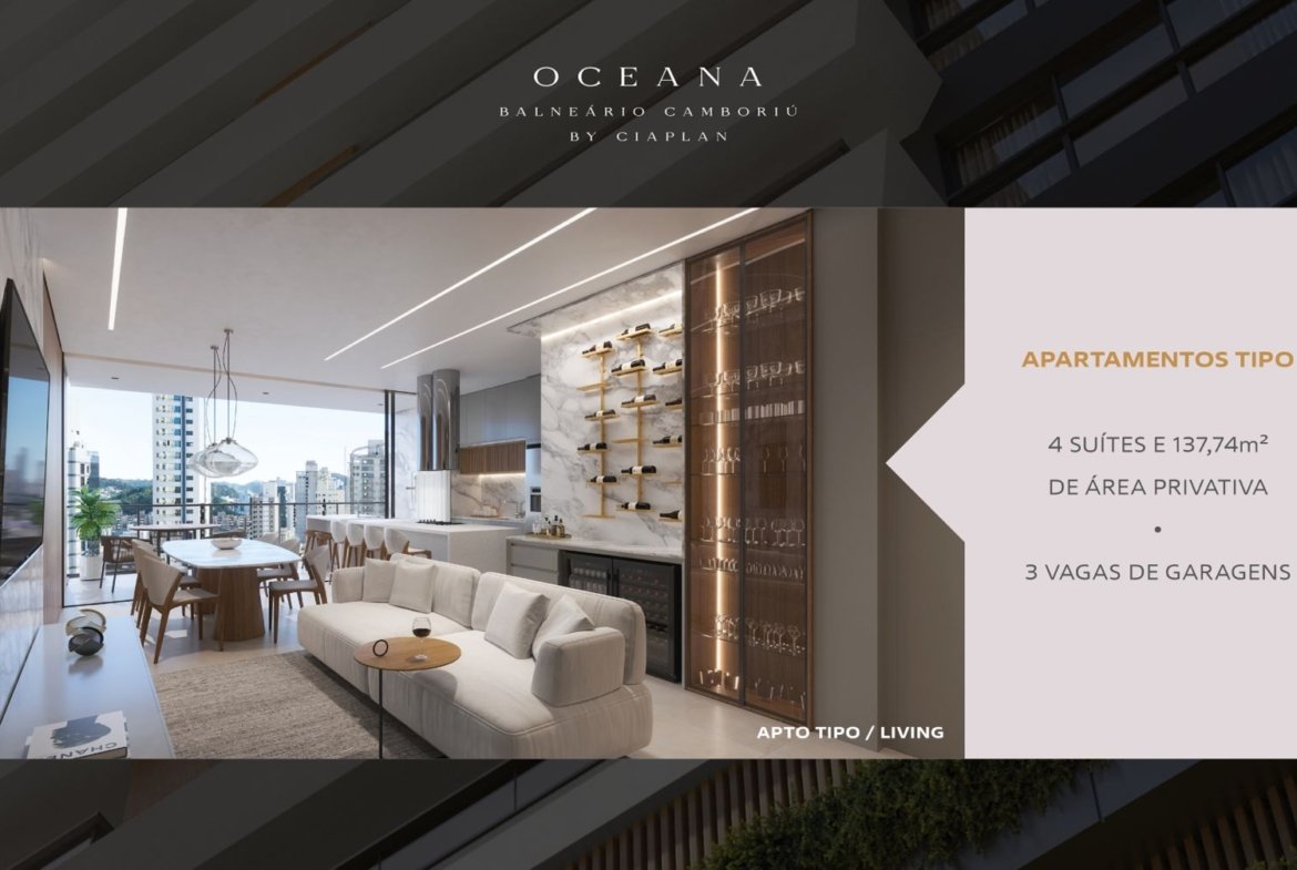 Apartamento no Edifício Oceana Residence em Balneário Camboriú (SC) | CIAPLAN