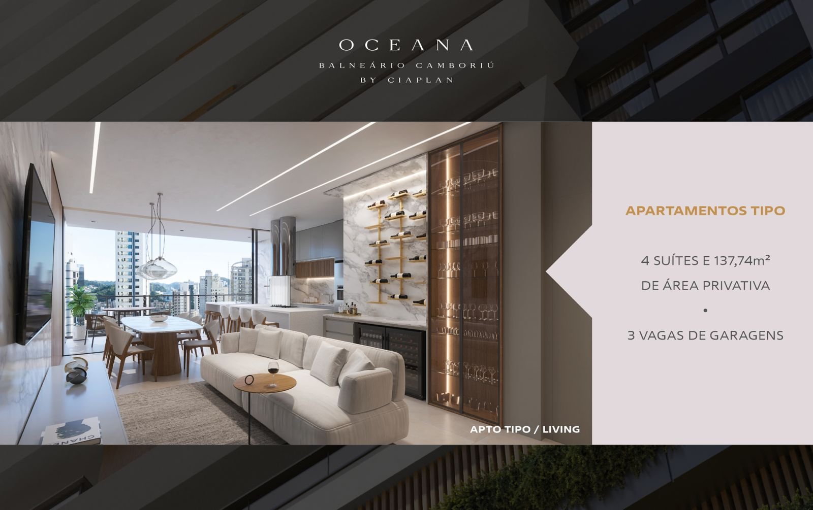 Apartamento no Edifício Oceana Residence em Balneário Camboriú (SC) | CIAPLAN