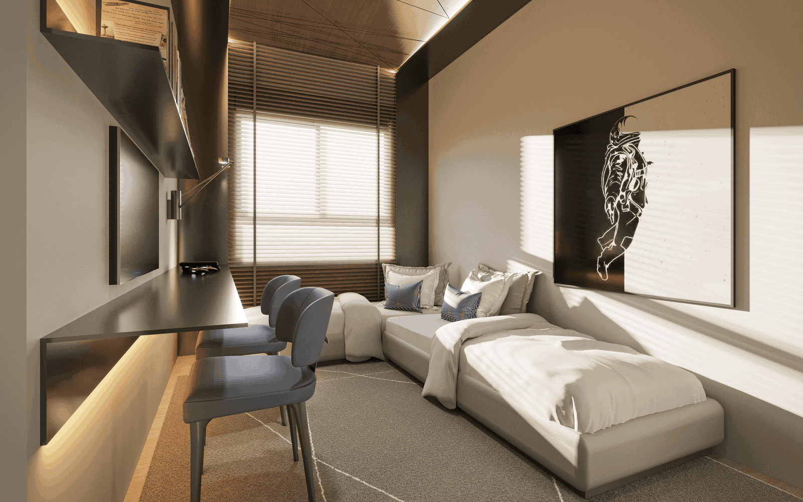 rzilli-aura-quarto-solteiro-01 Apartamento no Aura Residencial em Curitiba (PR) | RZILLI