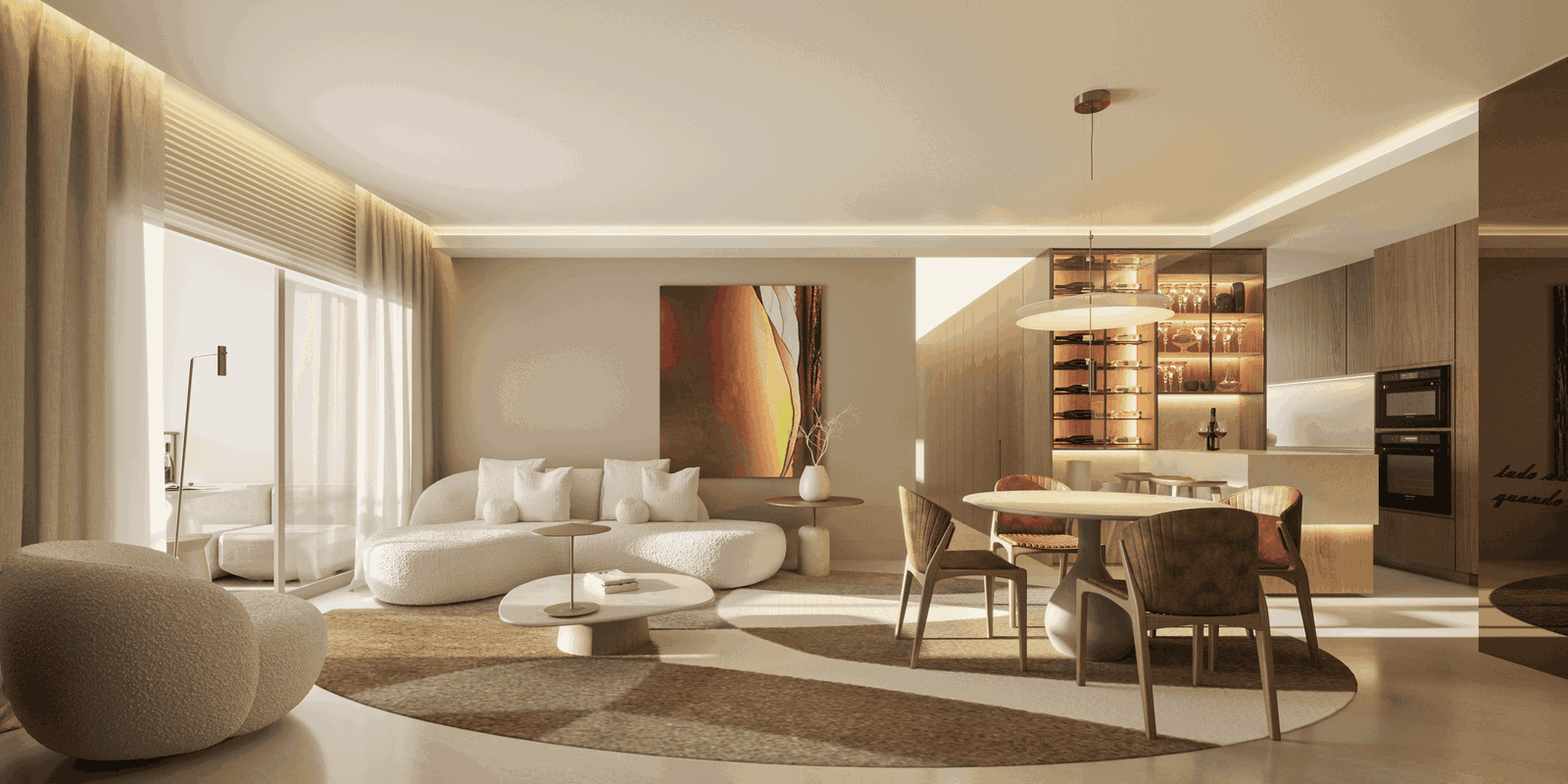 rzilli-aura-sala-01 Apartamento no Aura Residencial em Curitiba (PR) | RZILLI
