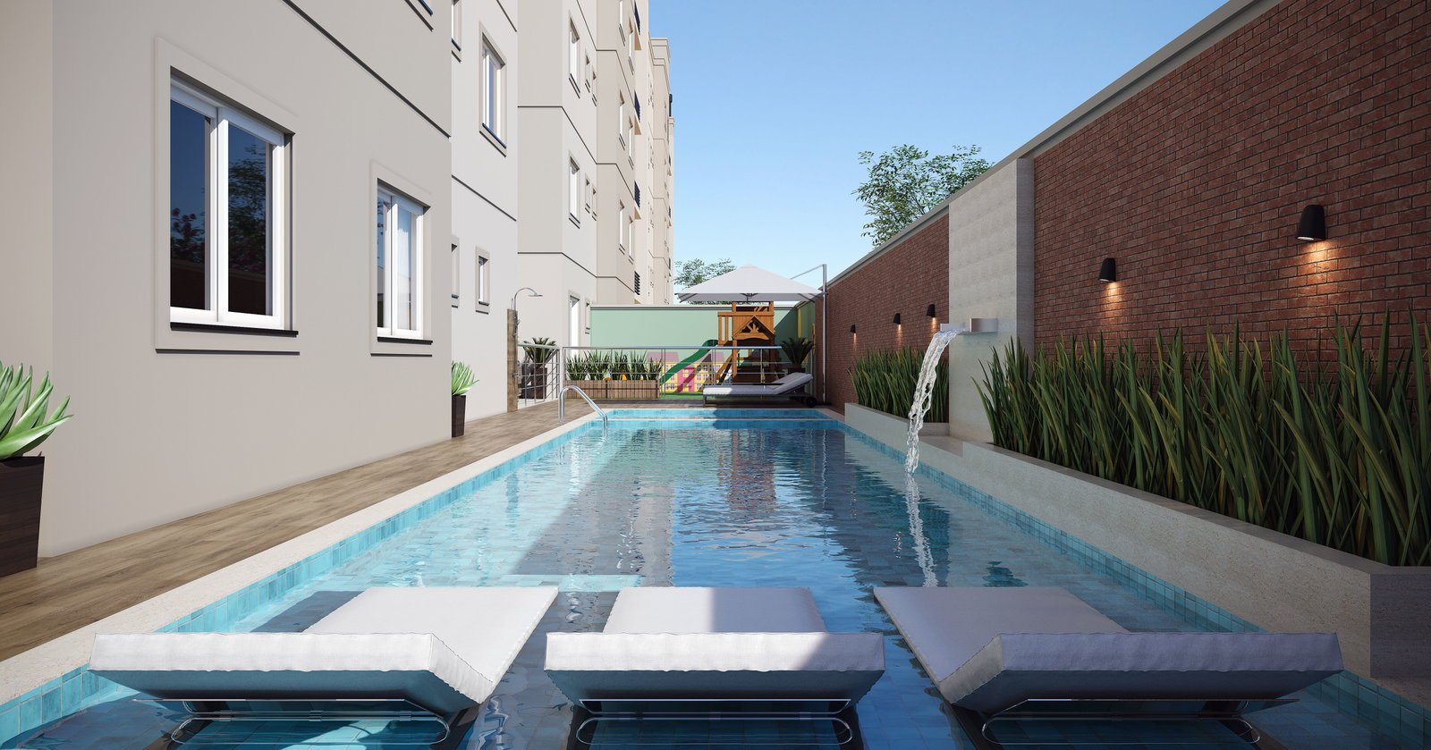 supercon-terra-mar-piscina-01 Apartamento no Terra & Mar Residencial em Itapoá (SC) | SUPERCON