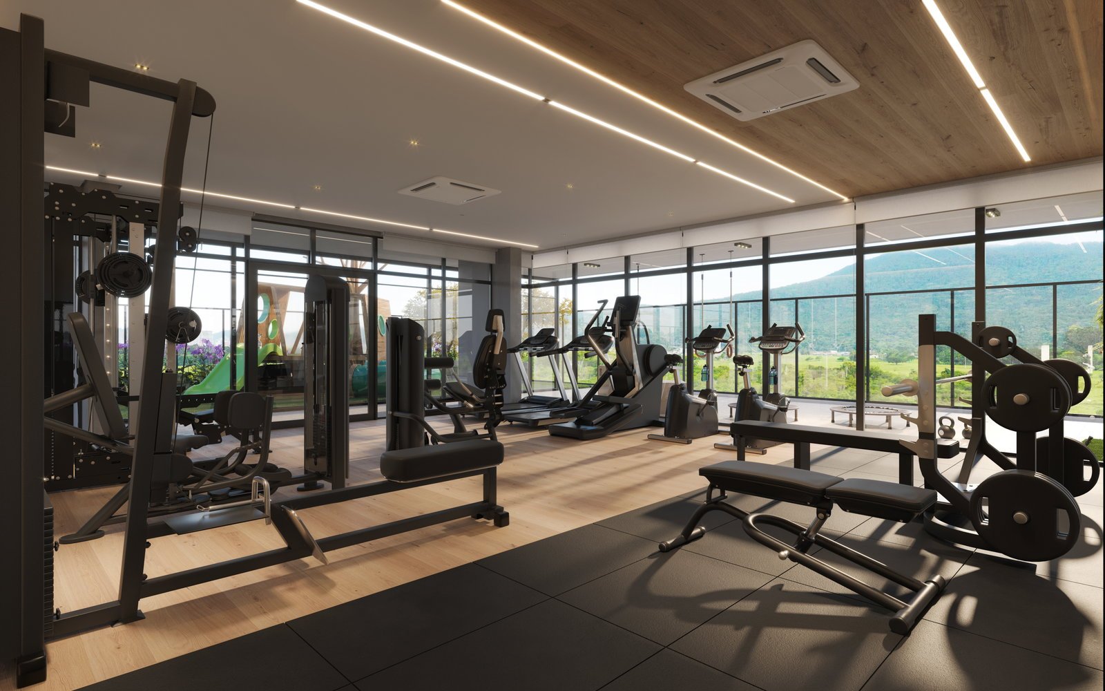 vokkan-ventura-fitness-01 Apartamento Ventura Residence Vivapark Porto Belo (SC) – VOKKAN
