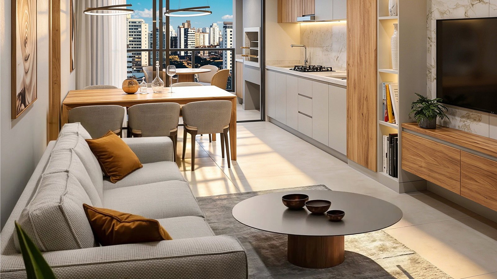 aplat-auclan-zaha-living-03 Apartamento no Zaha Residencial em Balneário Piçarras (SC) | AUCLAN