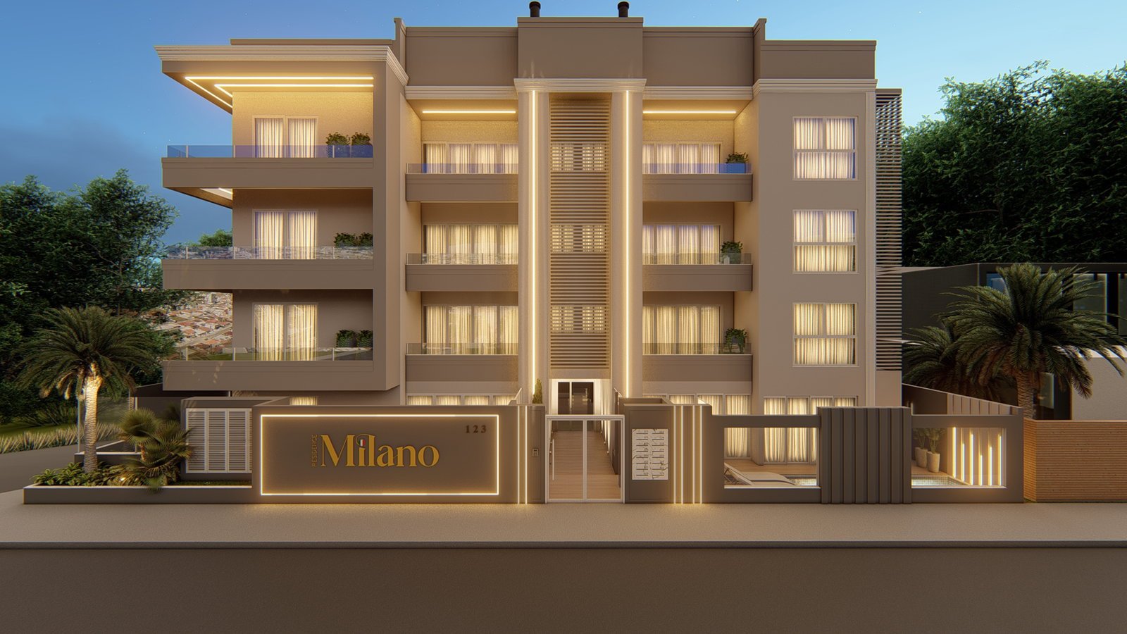 aplat-duomo-milano-fachada-02 Apartamento no Milano Residence em Balneário Piçarras (SC) | DUOMO