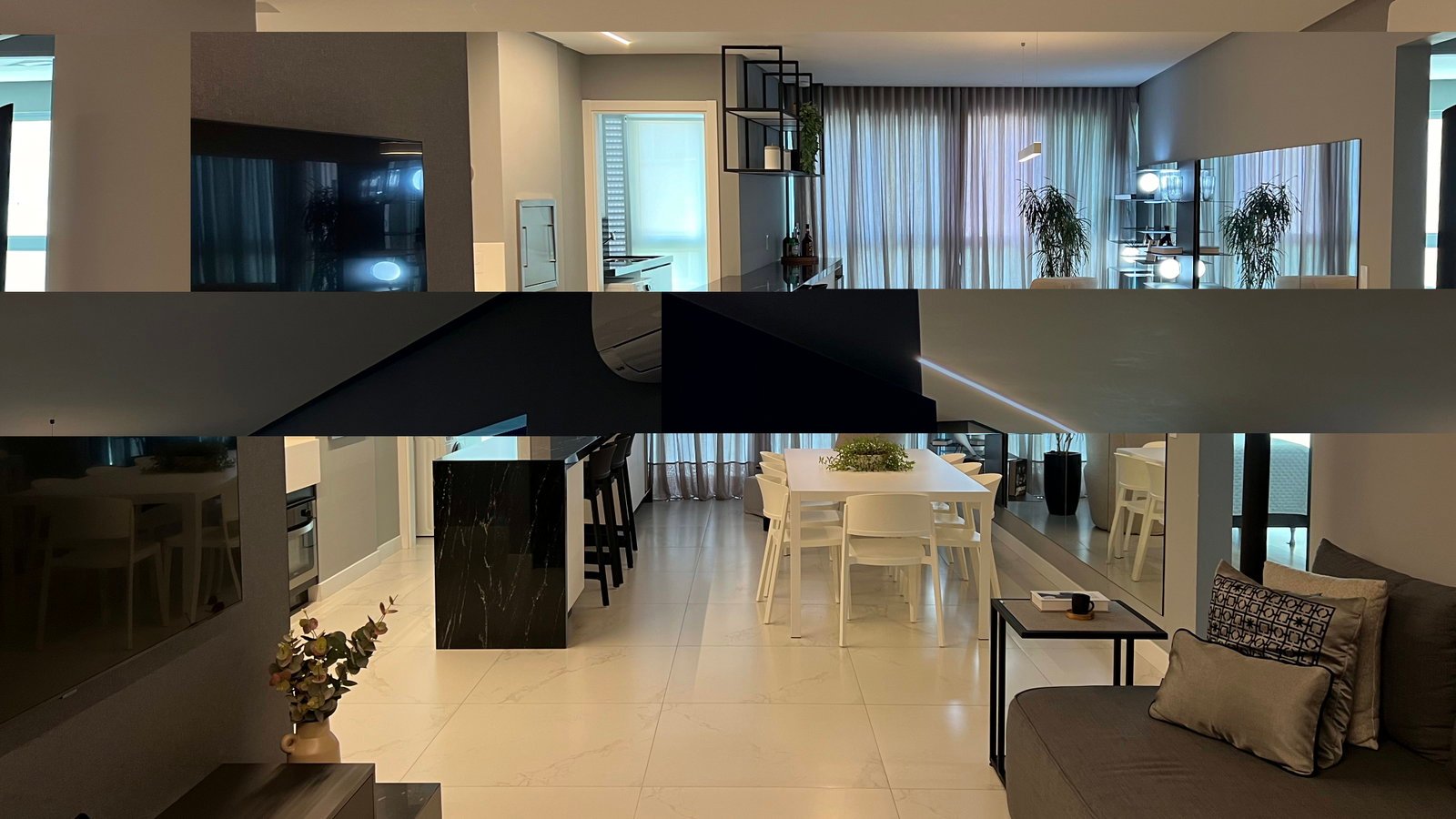 aplat-estrutura-al-mare-sala-01 Apartamento no Al Mare Beach Front em Balneário Piçarras (SC) | ESTRUTURA