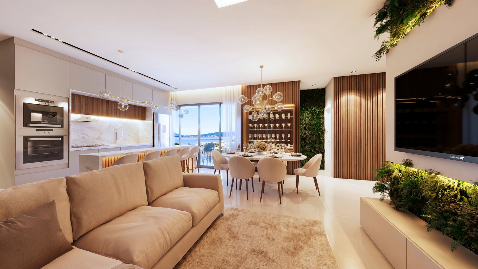 aplat-gpm-ocean-side-living-01 Apartamento no The Ocean Side Tower em Balneário Piçarras (SC) | GPM