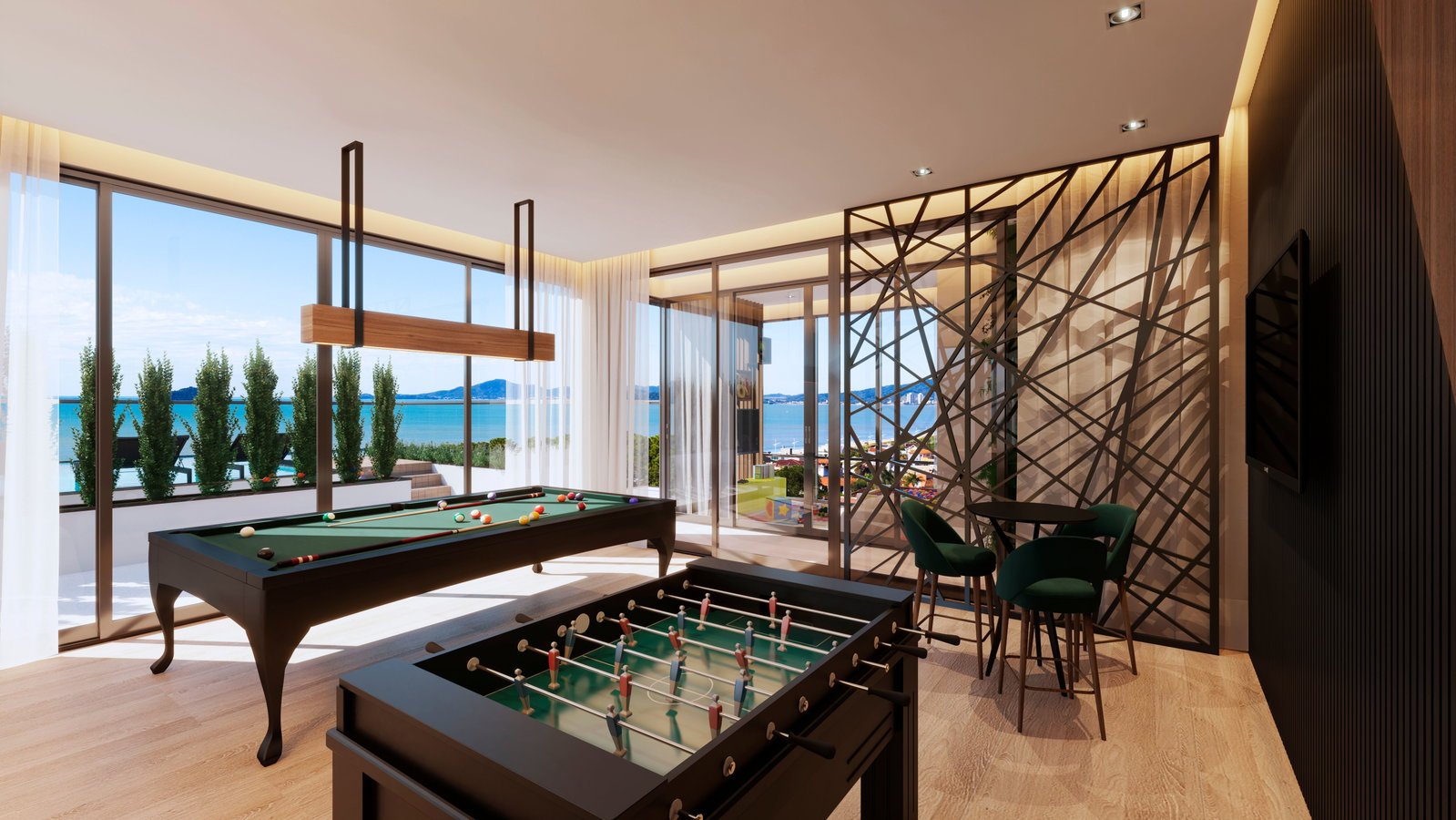 aplat-gpm-ocean-side-salao-jogos-01 Apartamento no The Ocean Side Tower em Balneário Piçarras (SC) | GPM
