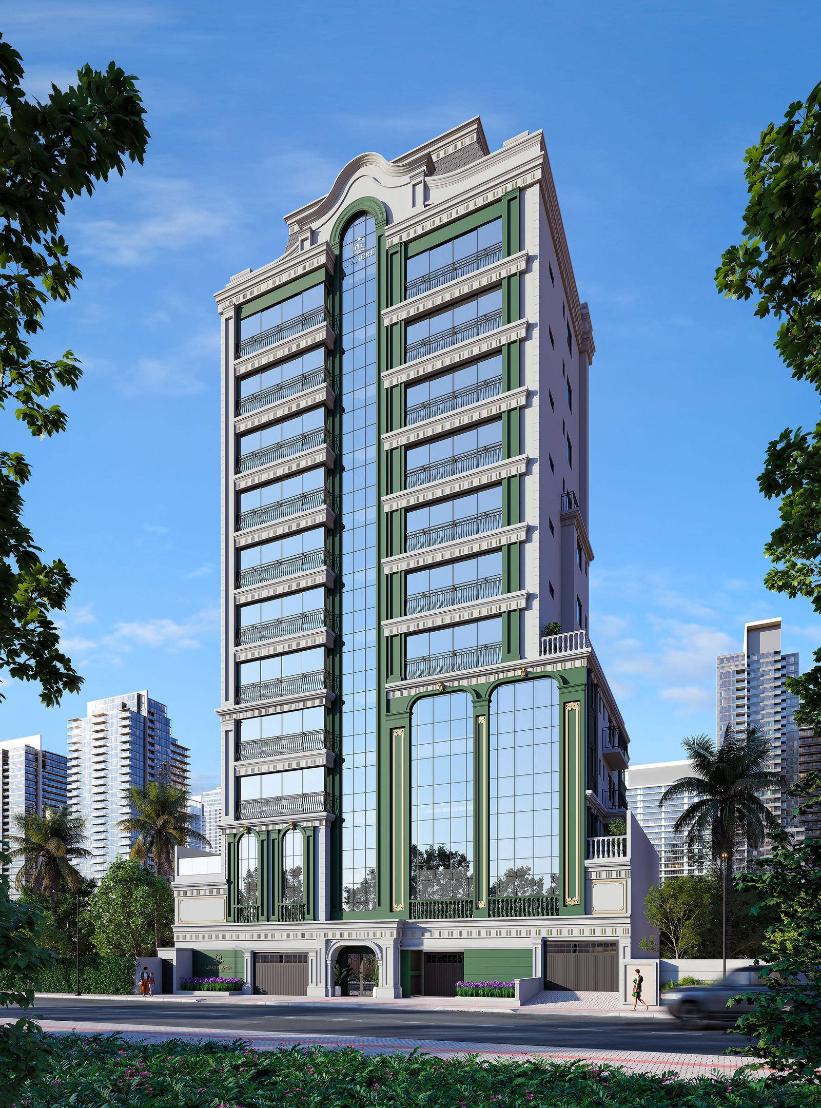 aplat-lancre-gran-trianon-fachada-01 Apartamento no Grand Trianon Residence em Balneário Piçarras (SC) | L’ANCRÊ