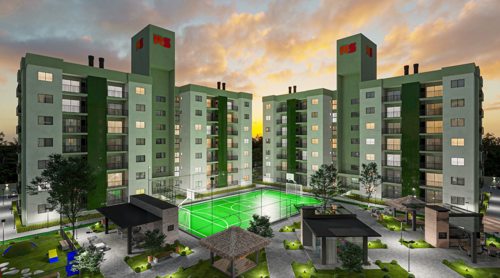 aplat-ms-botanic-club-fachada-02 Apartamento no Botanic Club Up House em Penha (SC) | MS