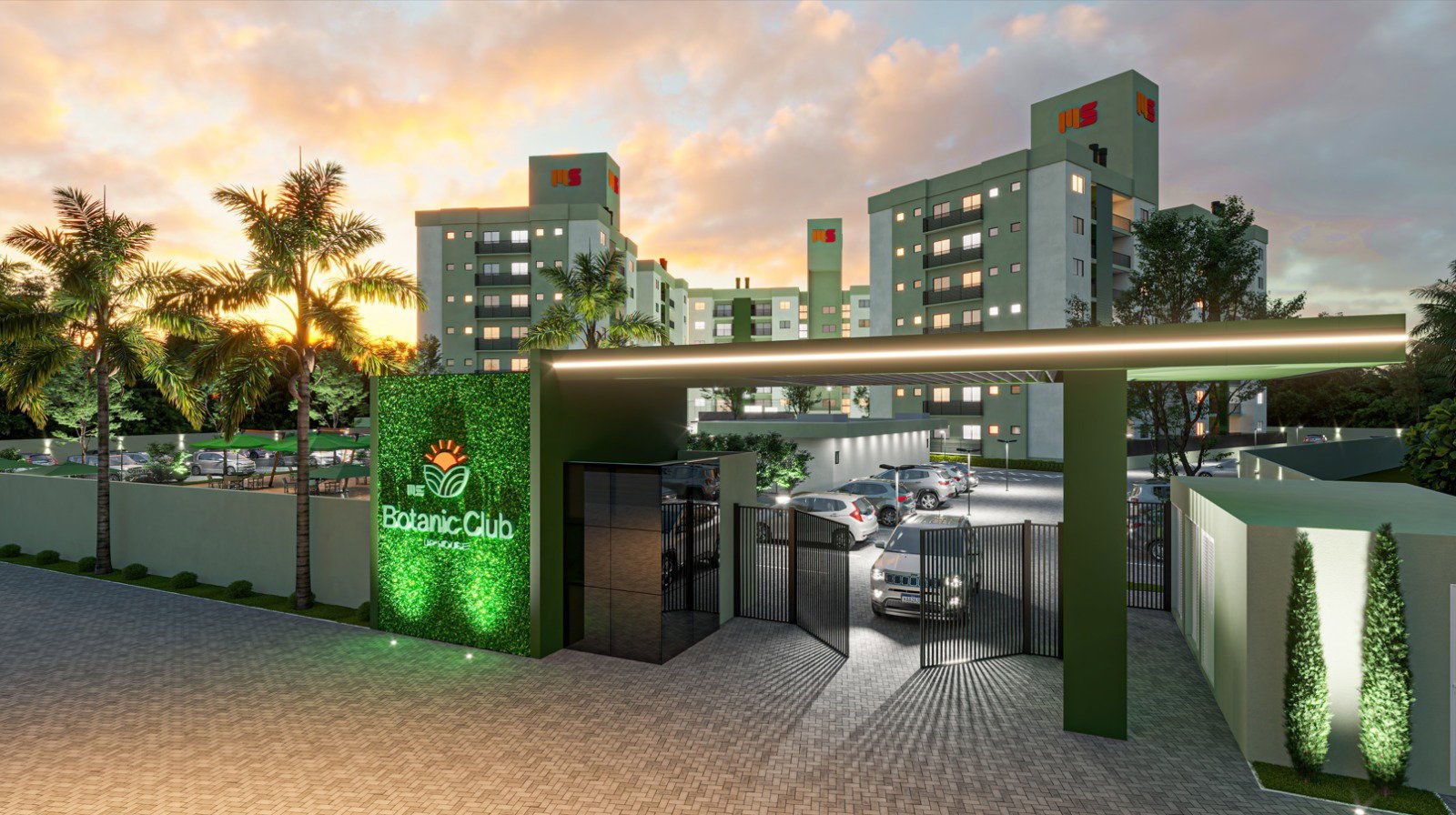aplat-ms-botanic-club-portaria-01 Apartamento no Botanic Club Up House em Penha (SC) | MS