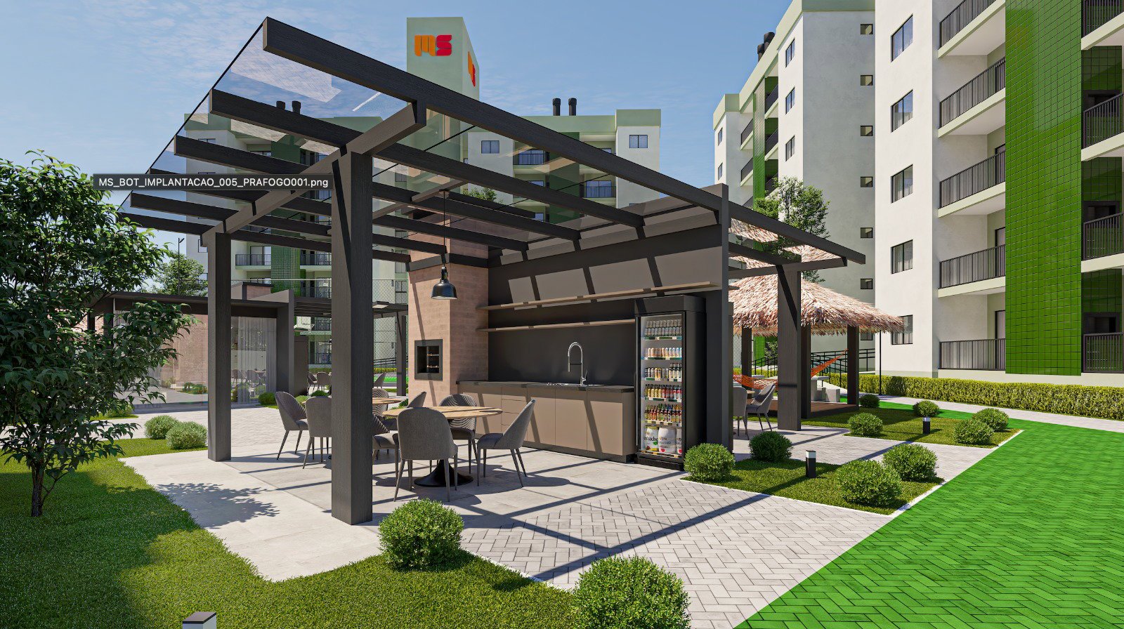 aplat-ms-botanic-club-quiosque-01 Apartamento no Botanic Club Up House em Penha (SC) | MS
