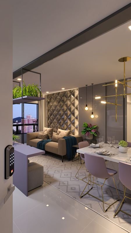 aplat-ms-live-living-02 Apartamento no Live Residence em Blumenau (SC) | MS