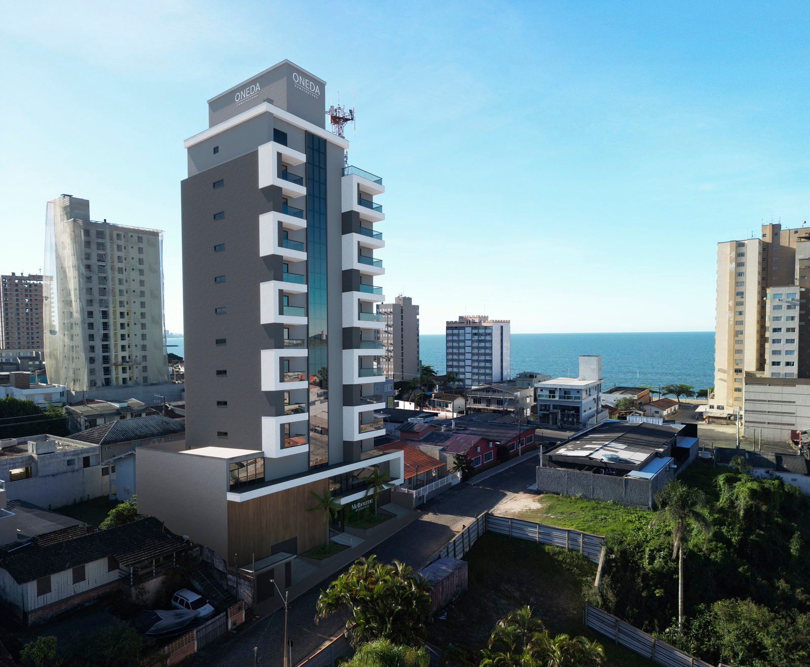aplat-oneda-melbourne-fachada-04 Apartamento no Melbourne Residence em Balneário Piçarras (SC) | ONEDA
